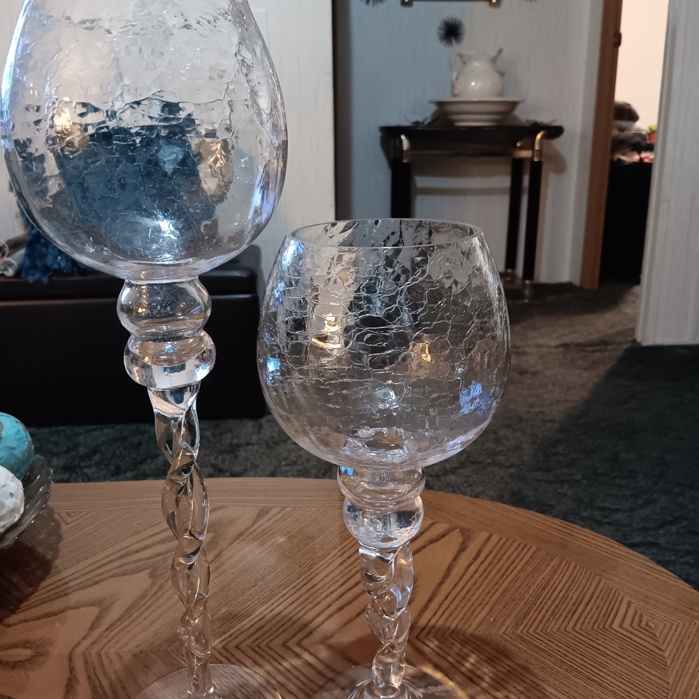 Elegant Glass Candle Holders